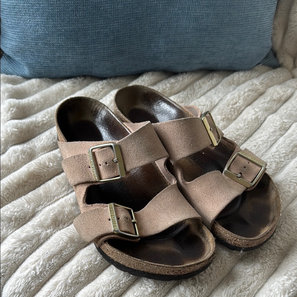 Birkenstock Arizona “Barbie” Suede Double Strap Sandals